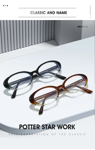 Macro view of gradient amber and tortoiseshell cat-eye frames with metal temple details
