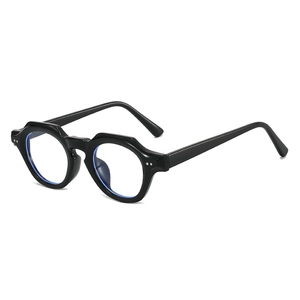 Lunettes épaisses noires géométriques à monture complète avec verres anti-lumière bleue