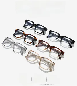 Detailed collection of square oversized eyewear frames in various colors on white background