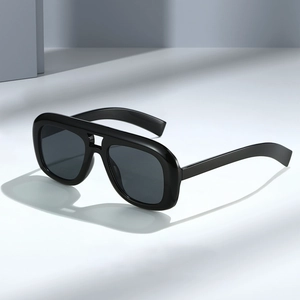Oversized Sunglasses UV400 Protection PC Frame AC Lens Double Bridge Retro Fashion Outdoor Travel For Men Women Unisex