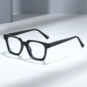 Square Large Frame Anti Blue Light Glasses PC Retro Fashion Optical Eyewear For Men Women Clear Lens Plain Spectacles