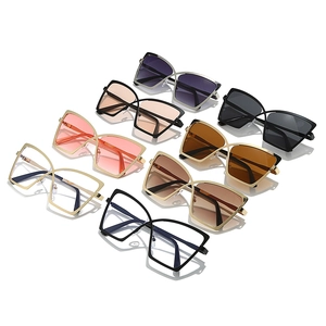 Collection de lunettes de soleil papillon surdimensionnées en huit couleurs de mode