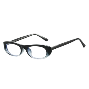 Vintage cat eye glasses frame with black to transparent gradient on white background