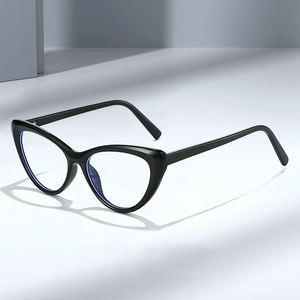 Monture De Lunettes Oeil De Chat Anti Lumière Bleue Mode Rétro Dégradé PC Lunettes Femmes Verres Clairs Charnière À Ressort