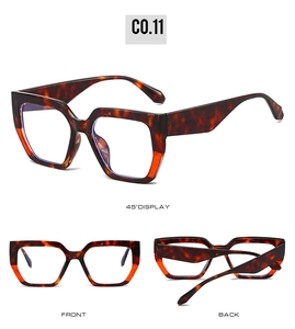Detailed multi-angle views of oversized tortoiseshell frames with gradient orange lenses