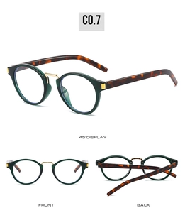 Three-angle views showing dark green vintage round metal frame pilot sunglasses with gold bridge