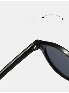Detail of durable metal hinges and silver screw reinforcement on retro pilot sunglasses