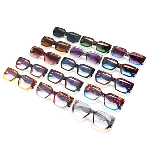 Retro oversized square sunglasses and anti-blue light glasses in various colors