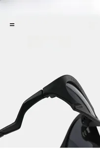 Detail shot of lightweight elastic sunglasses frame with unique wavy temple design