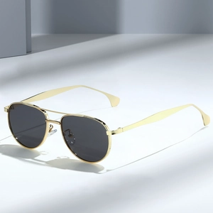Lunettes De Soleil Aviateur Classiques Monture En Métal Protection UV400 Conduite Plein Air Rétro Minimaliste Unisexe