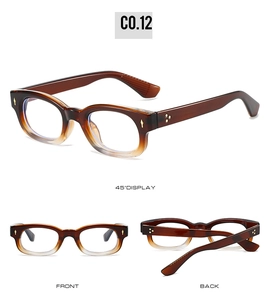 Macro view of retro square tortoise sunglasses frames with metallic rivet details
