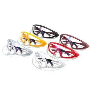 Outdoor cycling goggles with large frames in six colors for wind and UV protection