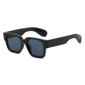 Classic thick frame square sunglasses with wide temples and dark lenses for outdoor fashion