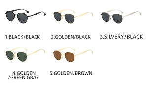 Comparaison détaillée de cinq lunettes de soleil ovales en métal de différentes couleurs