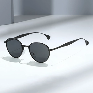 Lunettes De Soleil Ovales Rétro Monture Métal Protection UV400 Style Japonais Vintage Lunettes De Mode Légères Pour Hommes Femmes