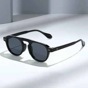 Retro Runde Sonnenbrille PC Rahmen AC Linse UV400 Schutz Unisex Mode Reisen Brille Vintage Stil