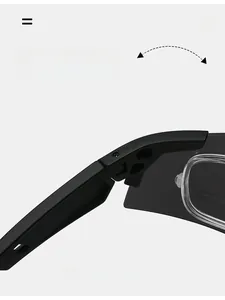 Macro view of durable hinge structure on matte black aviator sports sunglasses