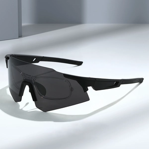 Sports Sunglasses UV400 Protection PC Frame Shield Eyewear With Inner RX Frame For Cycling Outdoor Driving Unisex
