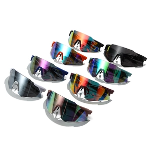 Eight colors of aerodynamic cycling sunglasses with UV protection in a sleek sports design