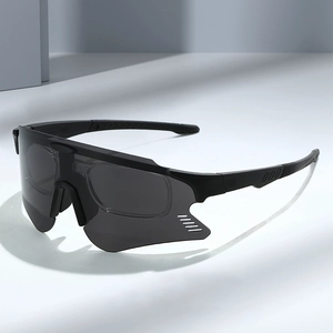 Randlose Piloten Sportsonnenbrille UV400 Winddicht Radfahren Wandern Brille PC Rahmen AC Linse Myopie Rahmen Unisex