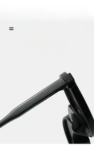 Detail of lightweight super elastic black frame sunglasses with glossy finish