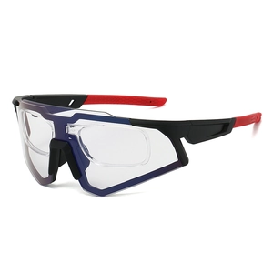 Outdoor cycling sunglasses with photochromic lenses and removable RX optical frame