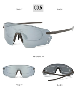 Outdoor-Radbrille mit abnehmbarem Innenrahmen für Korrekturgläser und Nasenpads