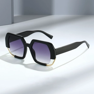 Oversized Polygon Sunglasses UV400 Protection PC Frame Geometric Fashion Eyewear For Men And Women Outdoor Streetwear