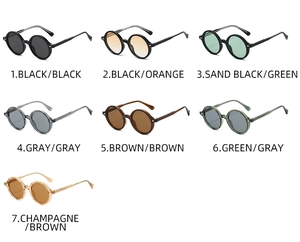 Collection de lunettes de soleil ovales rétro TR90 en sept combinaisons de couleurs