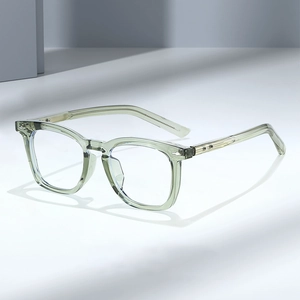 Lunettes Anti Lumière Bleue Carrées Rétro Monture TR90 Verres Transparents Tendance Mode Hommes Femmes