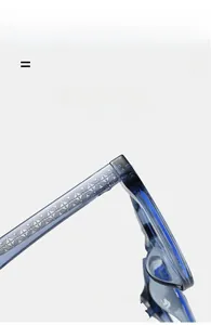 Detailed close-up of light super elastic blue TR90 frame with woven texture design