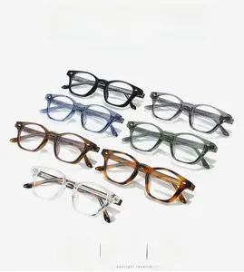 Classic TR90 square eyewear frames in multiple colors showing durable metal hinge details