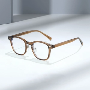 Lunettes Anti Lumière Bleue TR90 Monture Carrée Lunettes Optiques Rétro Mode Loisirs Travail Unisexe Verres Transparents