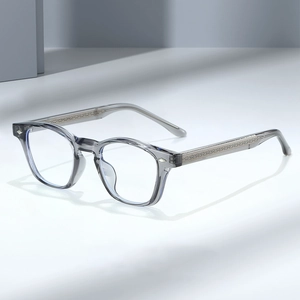 Retro Square TR90 Optical Glasses Frame Blue Light Blocking Anti-UV Korean Style Unisex Eyewear With Metal Pin