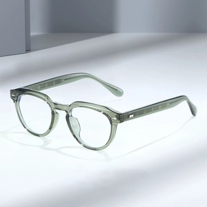 Anti Blue Light Glasses TR90 Boston Round Frame Fashion Optical Eyewear For Women Men With Rivet