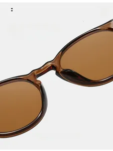 Close-up of integrated comfortable nose pads on TR90 brown tortoiseshell sunglasses