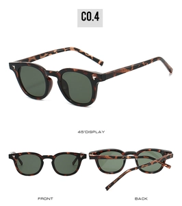 Vues multiples de lunettes de soleil vintage en TR90 écaillé avec rivets en métal