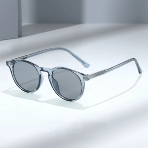 Retro Round Sunglasses TR90 Frame UV400 Protection AC Lens Fashion Lightweight Eyewear For Men And Women