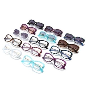 Fashionable oversized square sunglasses with gold accents in various trendy frame colors