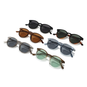 Classic TR90 round frame sunglasses available in six stylish colors for men and women