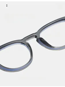 Detail of ergonomic nose pads on transparent grey TR90 frames for pressure-free wear