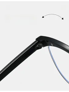 Detail of durable reinforced metal hinge on black cat-eye semi-rimless eyewear frame