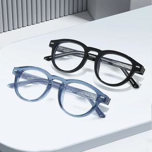 Retro Round TR90 Optical Glasses Anti Blue Light Lightweight Fashion Clear Lens Eye Frames Unisex