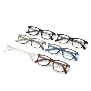 Lunettes anti-lumière bleue TR90 carrées pour hommes et femmes en divers coloris