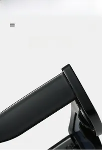 Detail of square sunglasses frame made of super elastic and lightweight matte material