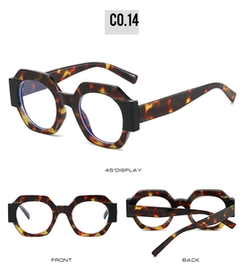 Detailed views of round geometric tortoiseshell sunglasses showing multiple angles and frames