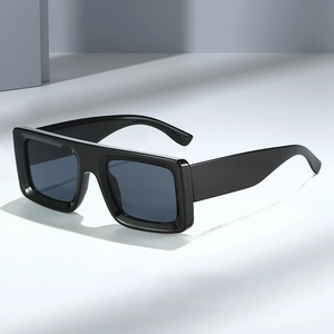 Vintage Square Sunglasses PC Frame AC Lens UV400 Protection Retro Oversized Rectangular Fashion Sun Glasses Unisex