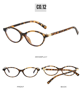 Detailed views of tortoise shell oval sunglasses showing front, side and folded angles
