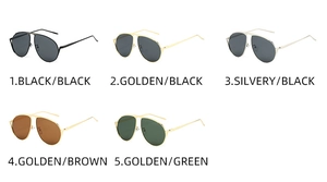 Série de lunettes aviateur en cinq coloris avec monture métallique et protection UV