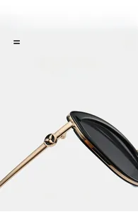 Macro detail of cat-eye sunglasses featuring golden metal hinges and lightweight material